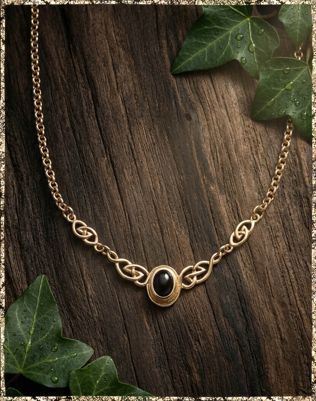 Keltisches Onyxcollier