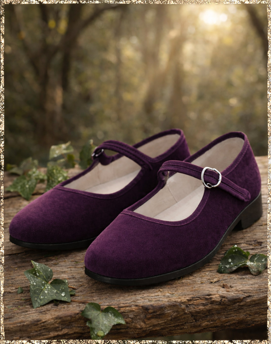 Samtschuhe violett