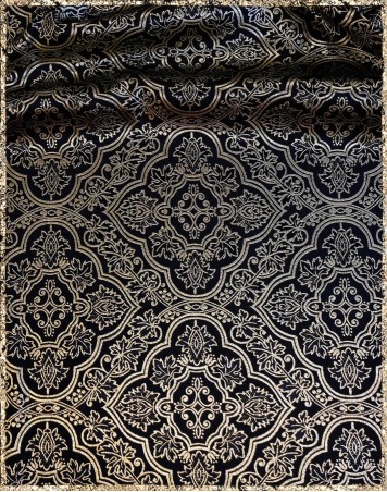 Vierpassbrokat schwarz gold